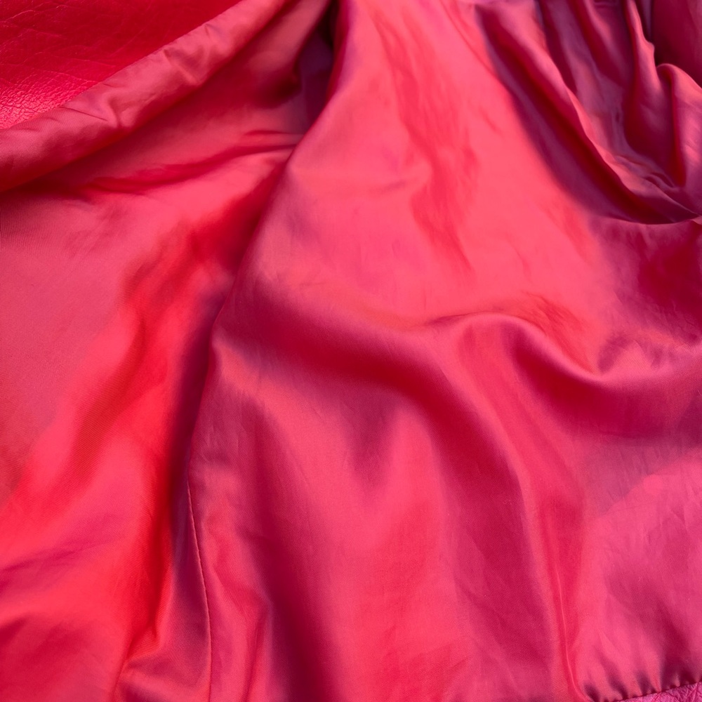 Red Leather Women's Jacket - Picture 9 of 10